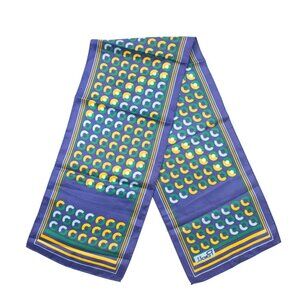 Paoli Disc Stripes Pattern Scarf Vintage Accessories made in Japan